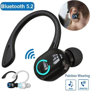 Écouteurs sans fil Bluetooth 5.2 avec crochet d'oreille